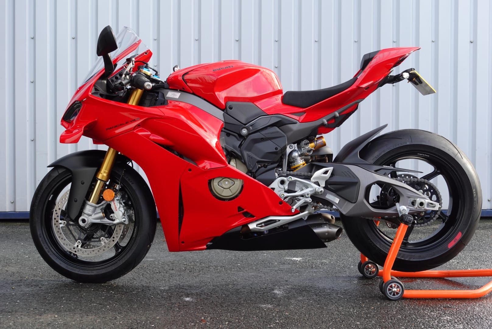 Ducati Panigale V4S after a full motorcycle detail at Doyen Voss in Plymouth