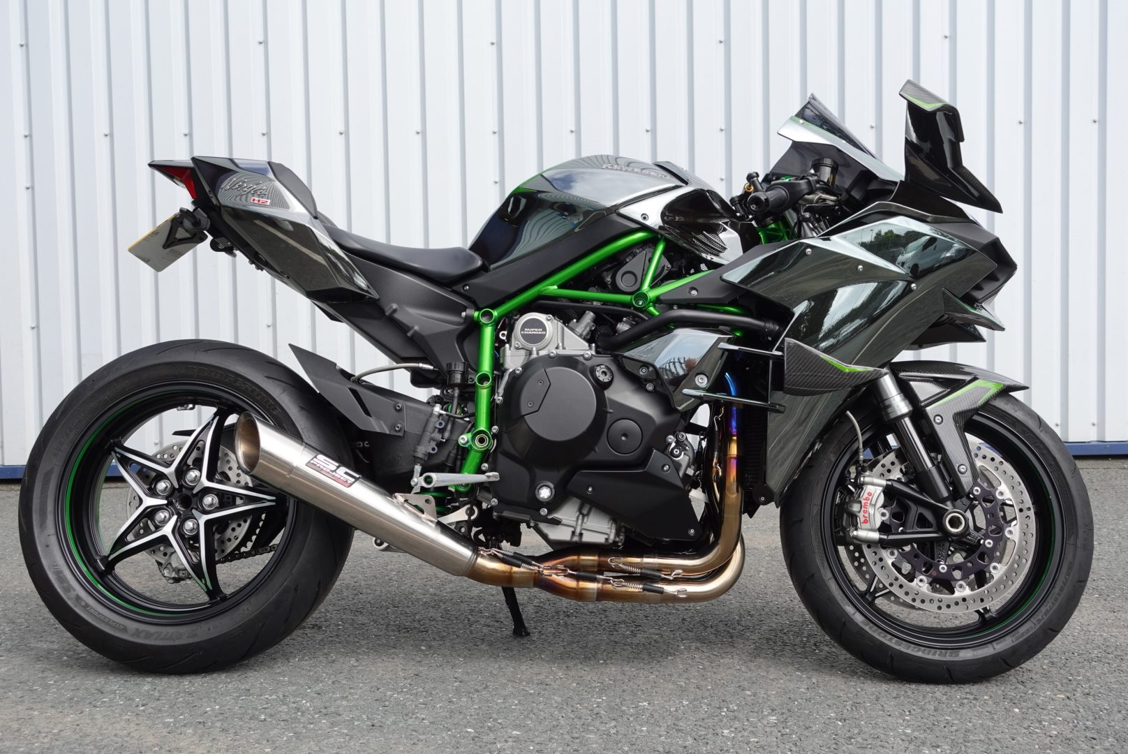 Kawasaki Ninja H2 with carbon-look finish detailed at Doyen Voss Plymouth